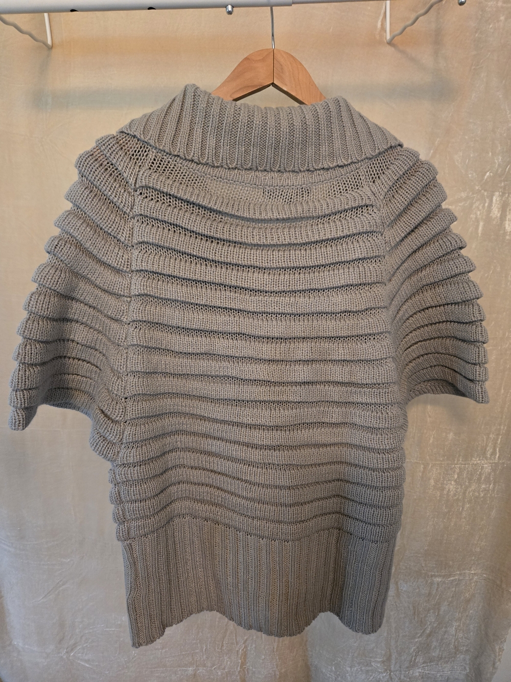 Sioni Ribbed Short-sleeve Cardigan - Cozy Chic Button-front Sz M - Picture 2 of 12
